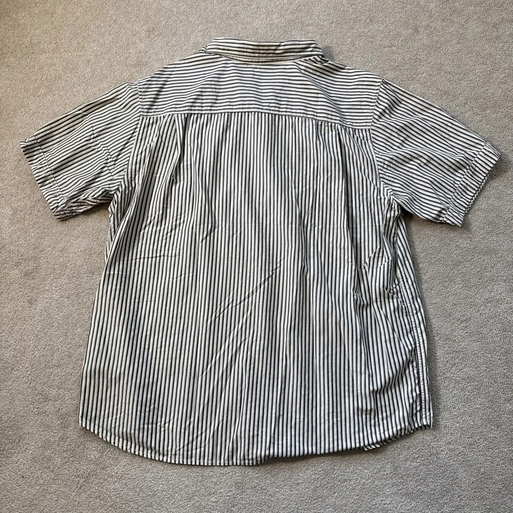 THE NORTH FACE Striped Short Sleeve Shirt Men's Sz XL Snap Button Outdoors Retro